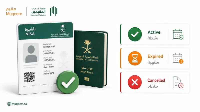 مقيم استعلام عن تأشيرة الخروج