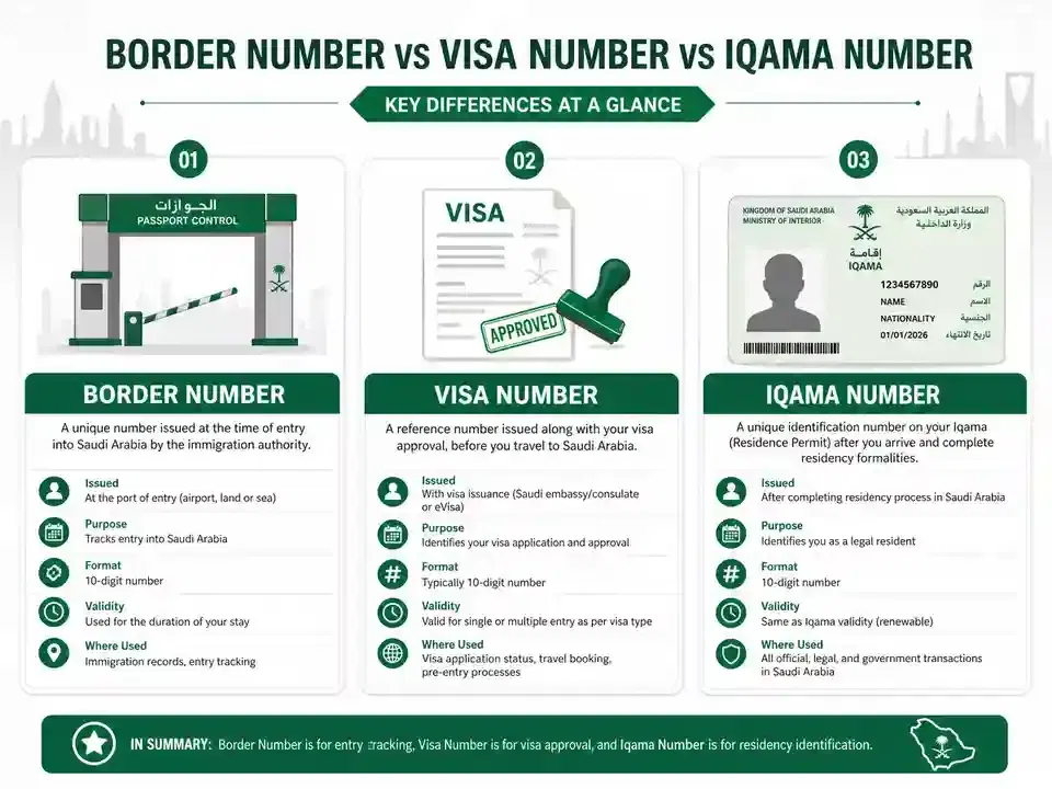 Border Number Check in Saudi Arabia Using Passport Number process