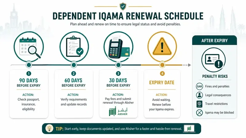 dependent iqama renewal schedule