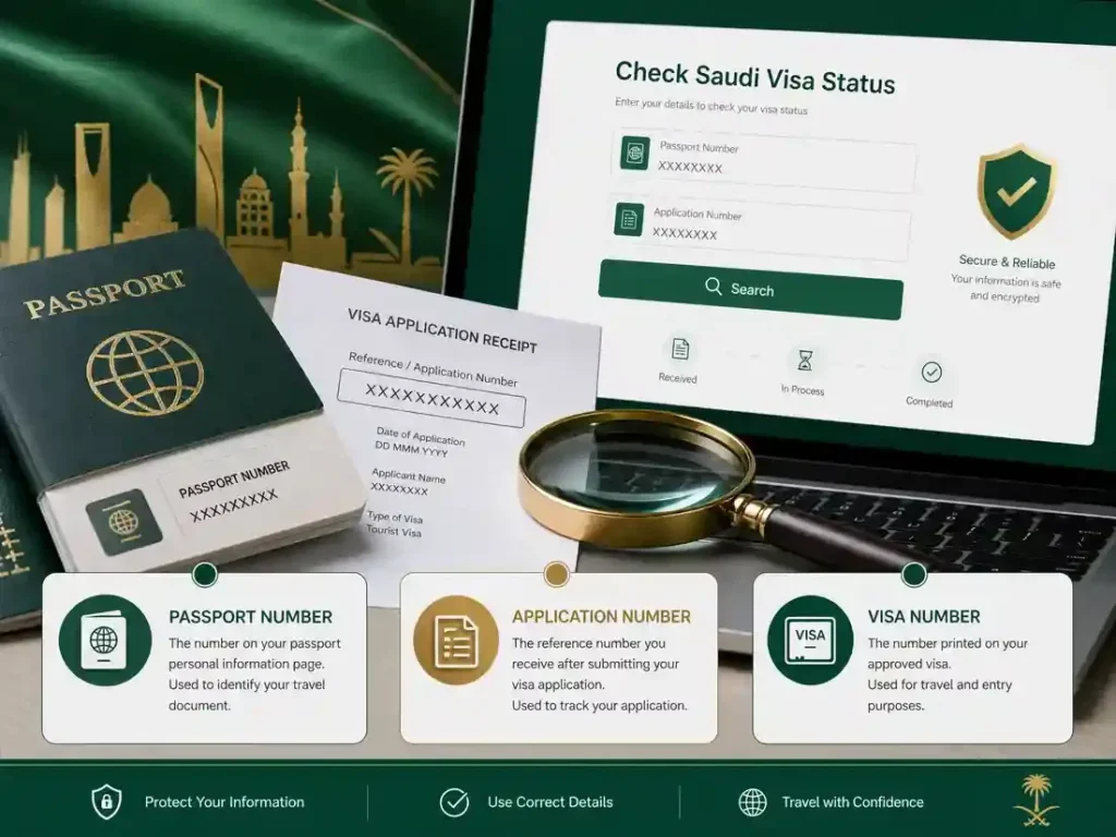 Saudi visa status check verifications